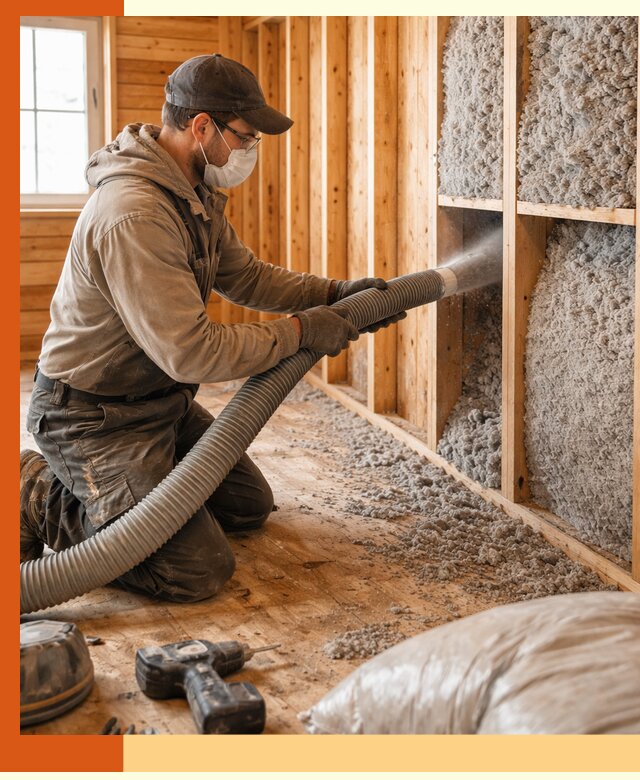 Утепление дачного дома эковатой в Искитиме — быстро и надёжно