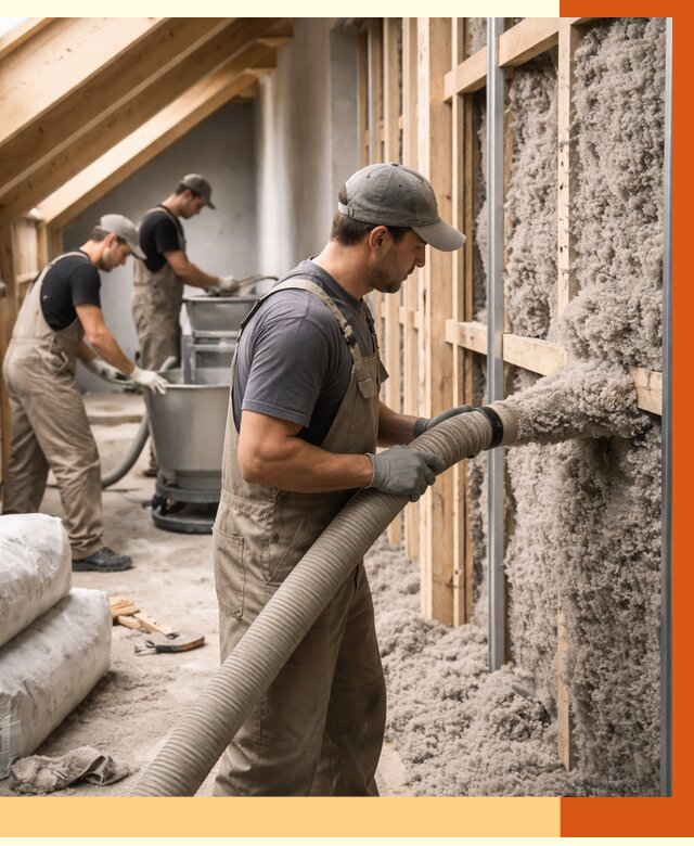 Утепление таунхауса эковатой в Искитиме от 2242 руб./м² — монтаж и задувка | ТепломастерСкм