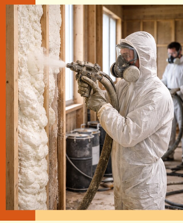 Утепление каркасного дома пенополиуретаном в Искитиме