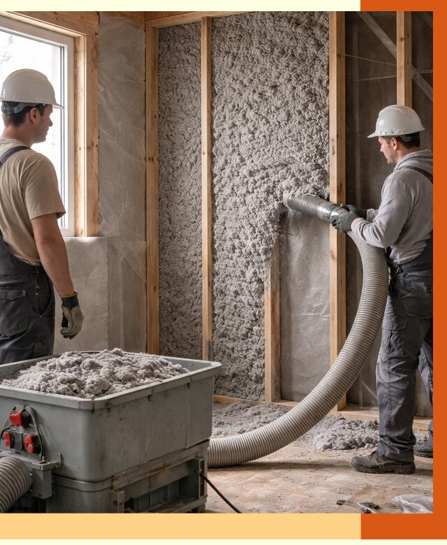 Утепление каркасного дома эковатой в Искитиме от 1835 руб. | ТепломастерСкм