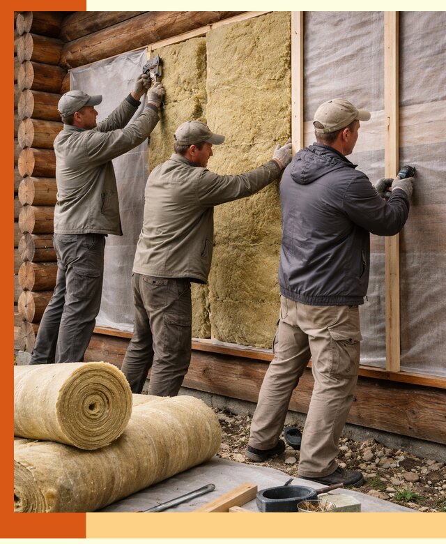 Утепление деревянного дома в Искитиме эффективными технологиями