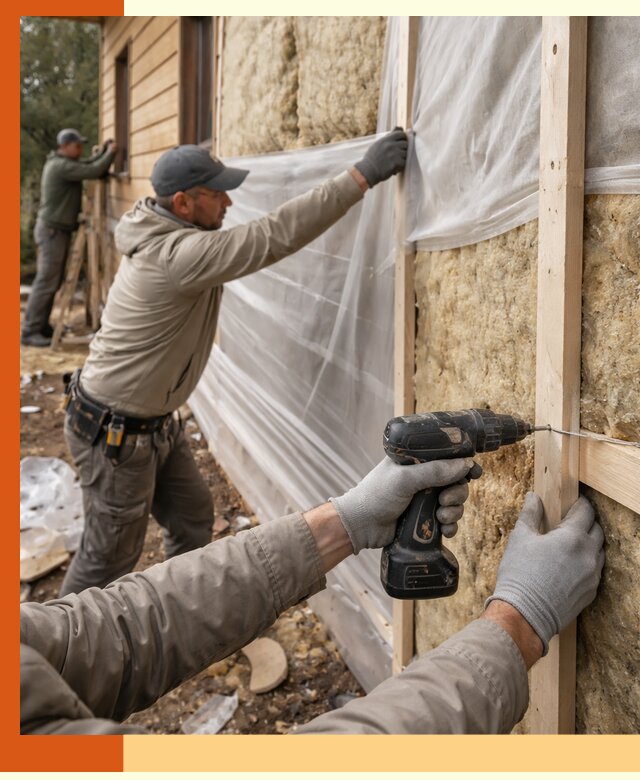 Утепление дома из бруса в Искитиме качественно и долговечно