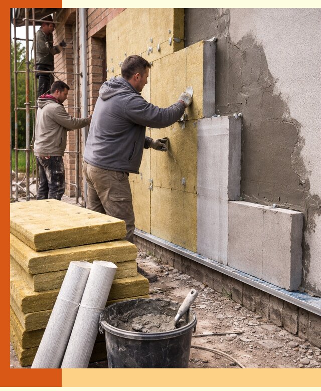 Утепление кирпичного дома под ключ в Искитиме