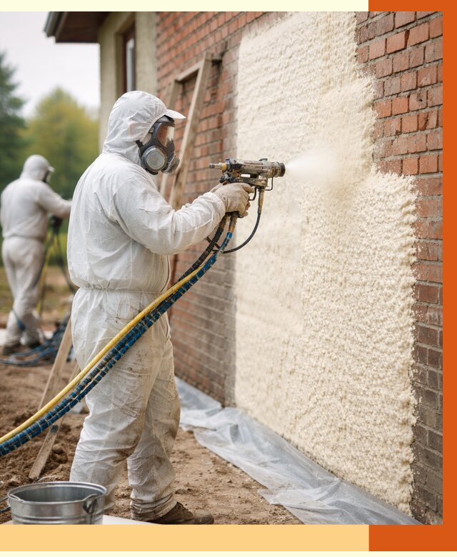 Утепление кирпичного дома ППУ в Искитиме под ключ от 6625 руб. | ТепломастерСкм