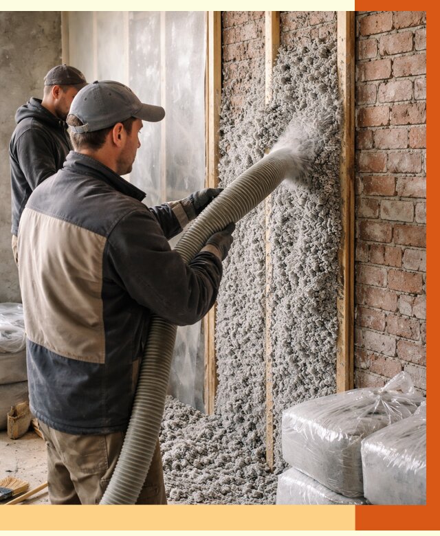 Утепление кирпичного дома эковатой в Искитиме от 2395 руб./м² | ТепломастерСкм