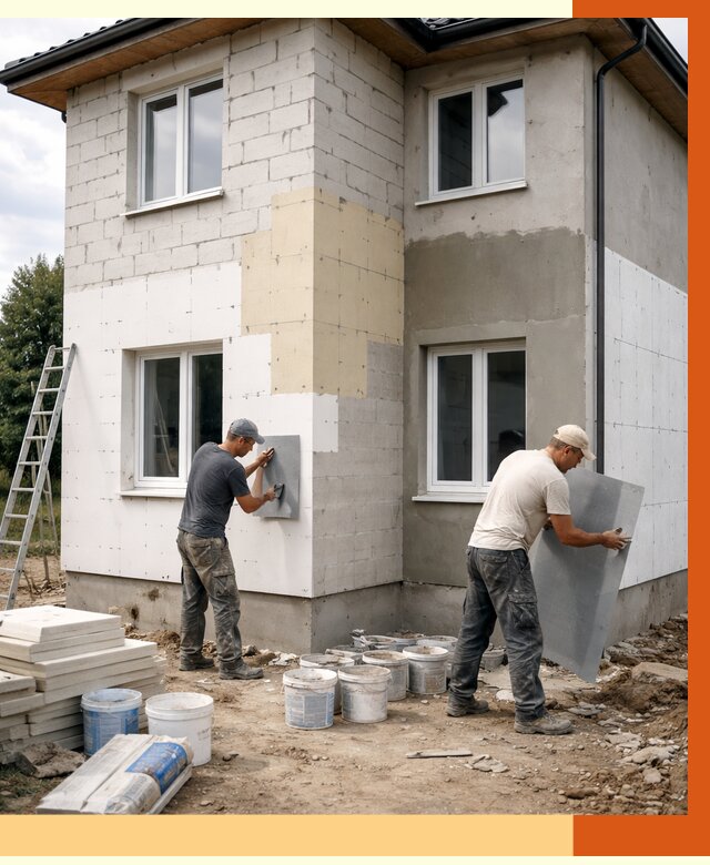 Утепление дома из газобетона в Искитиме от 4281 руб./м² — заказать у ТепломастерСкм