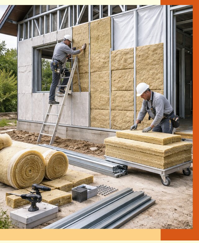 Утепление дома из ЛСТК в Искитиме от 5300 руб./м² — профессионально | ТепломастерСкм