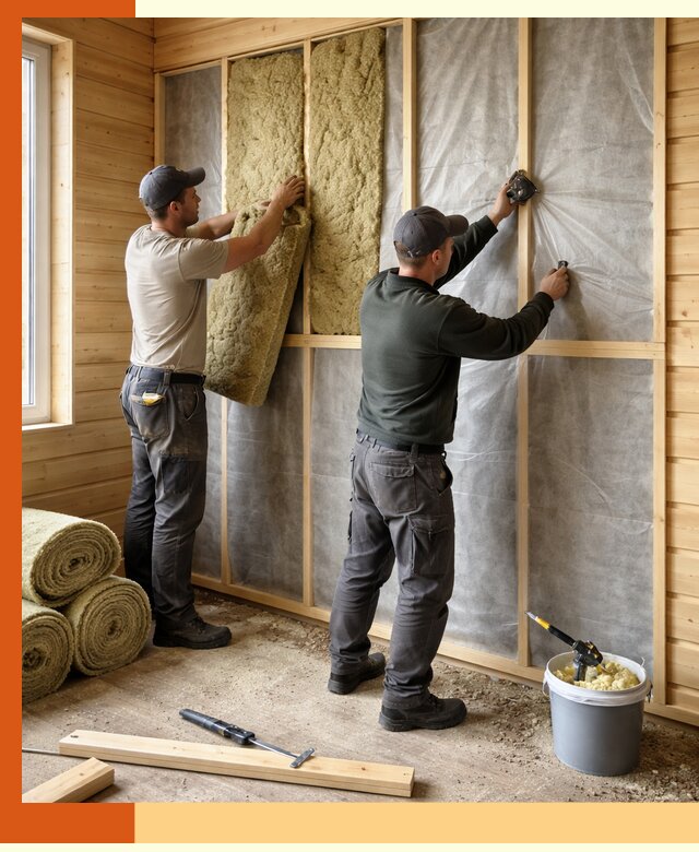 Утепление дома из минибруса в Искитиме: комплексные теплоизоляционные работы