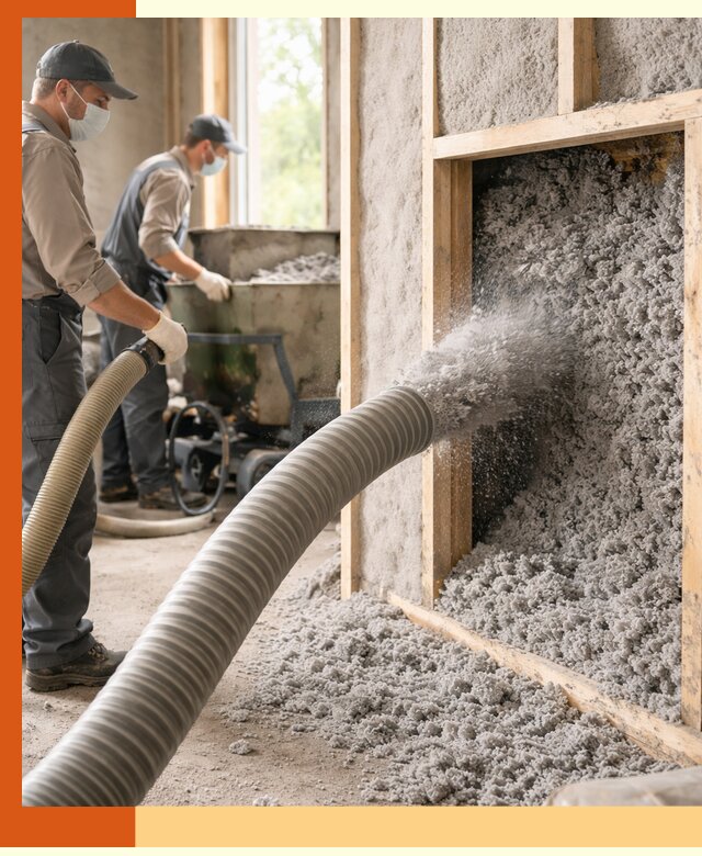 Утепление коттеджа эковатой в Искитиме с гарантией качества