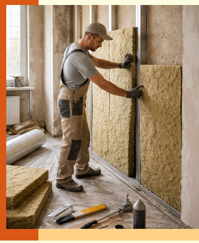 Утепление квартиры в Искитиме — комплексная теплоизоляция стен и полов