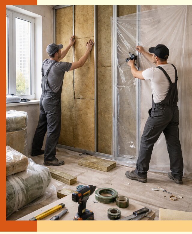 Утепление квартиры изнутри профессионально в Искитиме