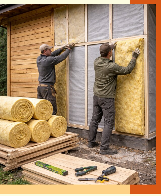 Утепление бани снаружи в Искитиме от 86632 руб. под ключ | ТепломастерСкм