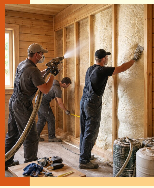 Утепление бани пенополиуретаном (ППУ) в Искитиме