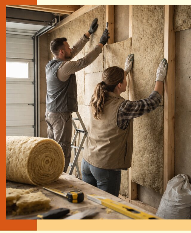 Утепление гаража изнутри в Искитиме: быстро и надежно