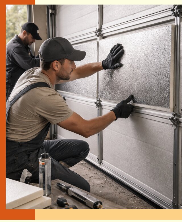 Утепление гаражных ворот в Искитиме качественно и надежно