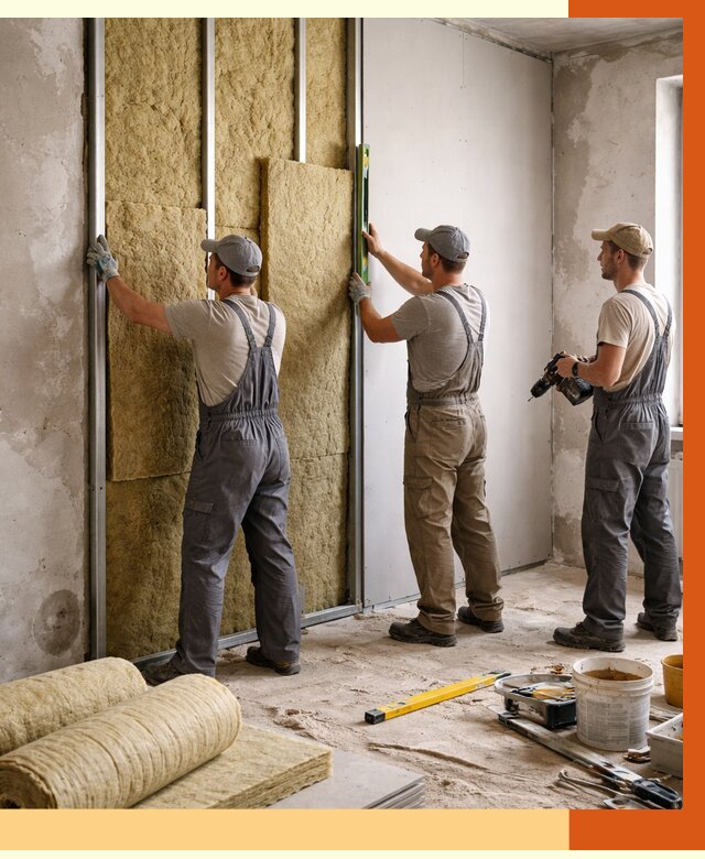 Утепление стен изнутри в Искитиме от 2293 руб/м² под ключ | ТепломастерСкм