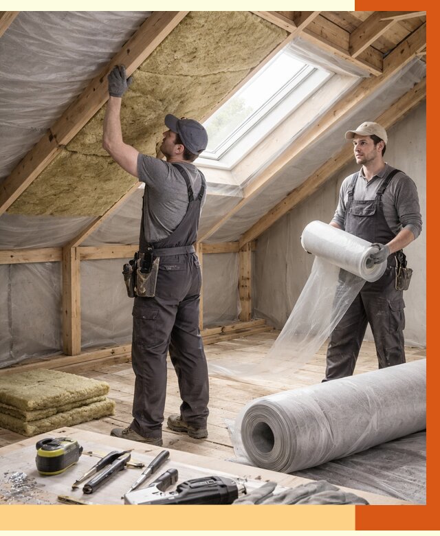 Утепление крыши изнутри мансарды в Искитиме от 4281 руб./м² | ТепломастерСкм