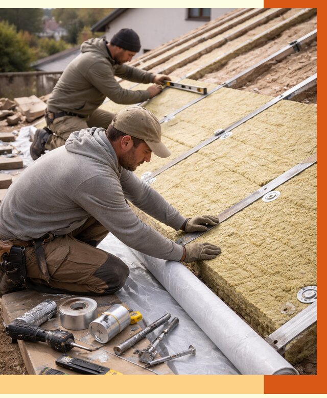 Утепление крыши снаружи в Искитиме под ключ от 1223 руб./м2 | ТепломастерСкм