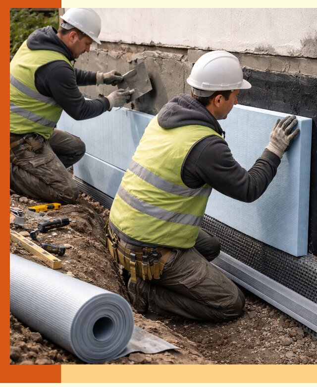 Утепление фундамента снаружи в Искитиме — профессиональная теплоизоляция