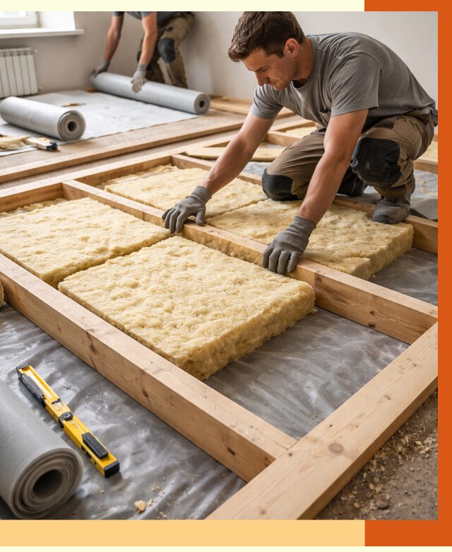 Утепление деревянного пола в Искитиме от 1529 руб./м2 под ключ | ТепломастерСкм