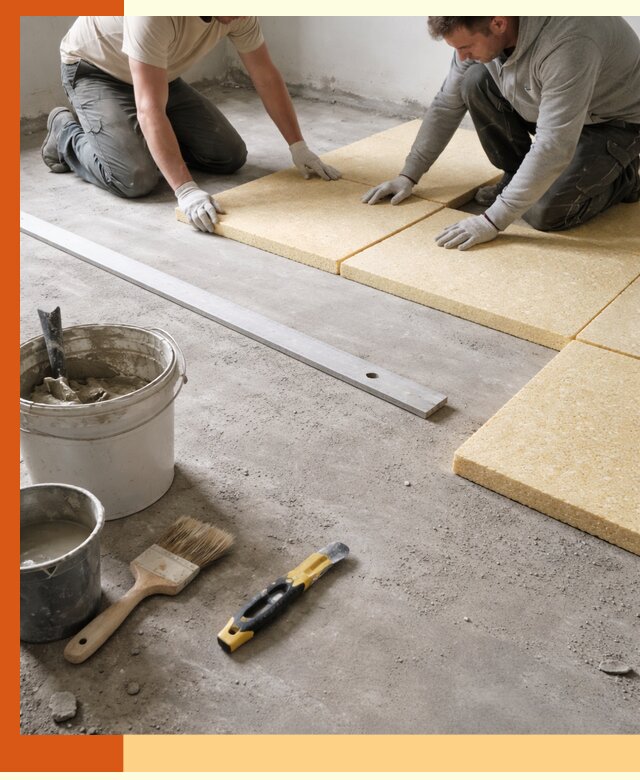 Утепление бетонного пола в Искитиме профессионально и недорого