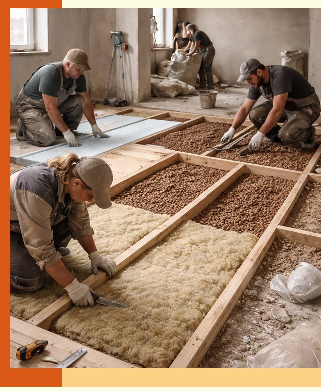 Утепление перекрытий жилых и промышленных зданий в Искитиме