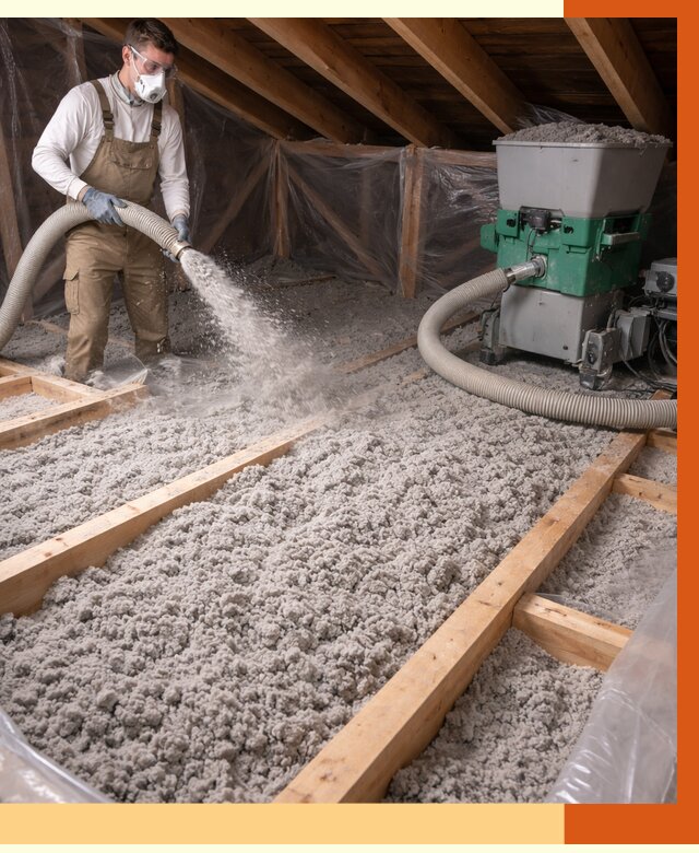 Утепление чердака эковатой в Искитиме от 1478 руб/м2 — заказать у ТепломастерСкм