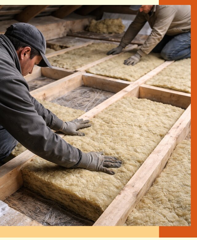 Утепление чердака минватой в Искитиме от 3567 руб/м2 под ключ | ТепломастерСкм