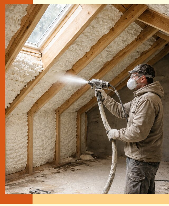 Утепление мансарды ППУ в Искитиме быстро и надежно