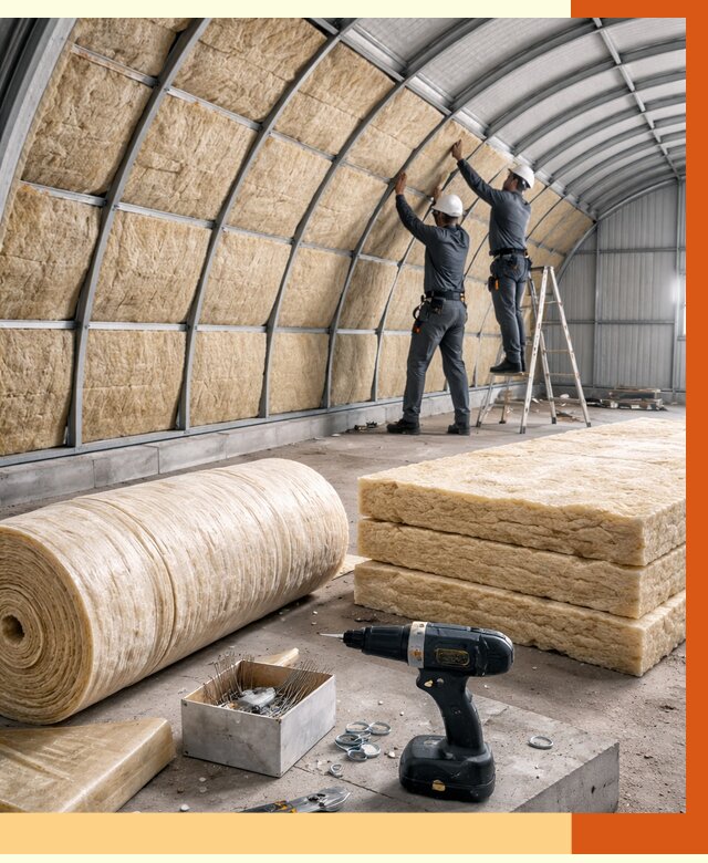 Утепление арочного ангара в Искитиме от 3261 руб./м2 под ключ | ТепломастерСкм