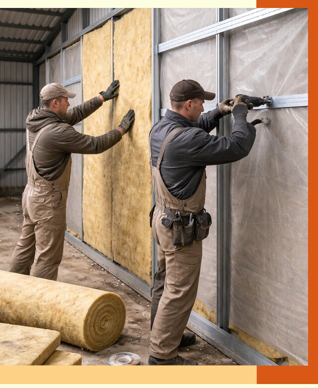 Утепление металлического ангара в Искитиме от 4841 руб/м2 — услуги под ключ | ТепломастерСкм