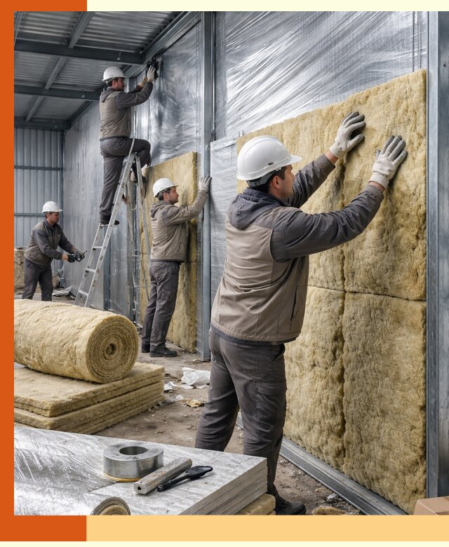 Утепление металлического склада в Искитиме: теплоизоляция и герметизация