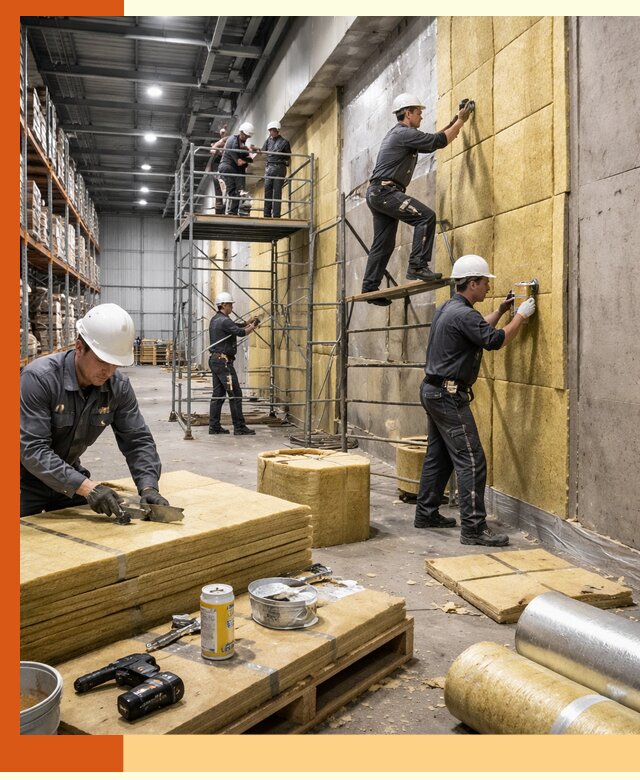 Утепление логистического центра в Искитиме качественно и экономично