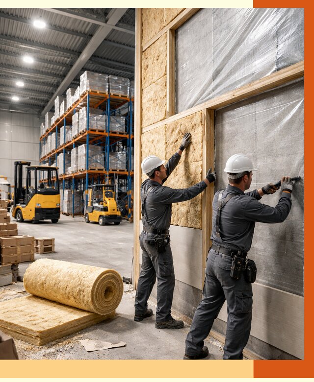 Утепление склада с техникой в Искитиме от 4281 руб./м2 — комплексно под ключ | ТепломастерСкм