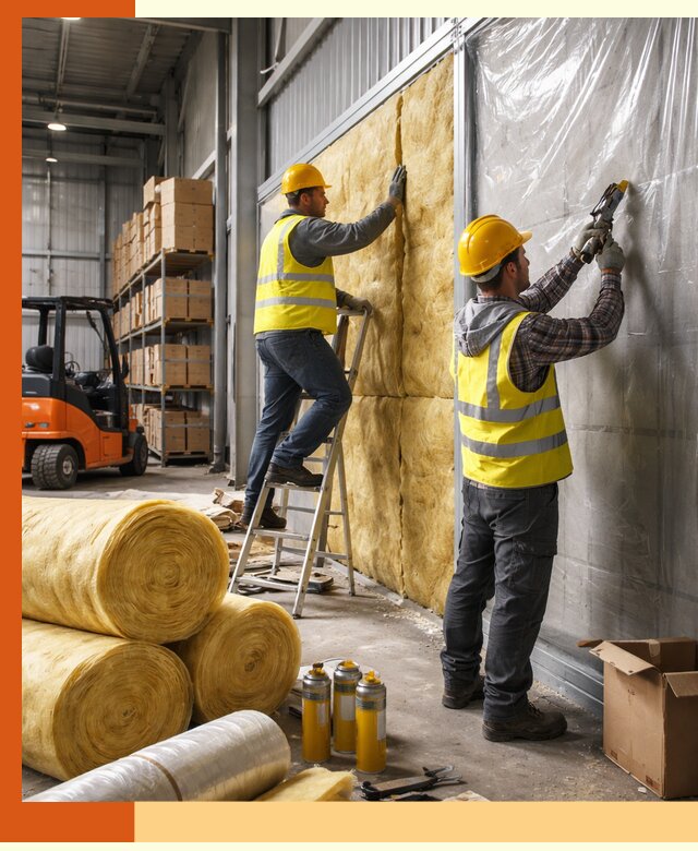 Утепление склада с техникой в Искитиме под ключ