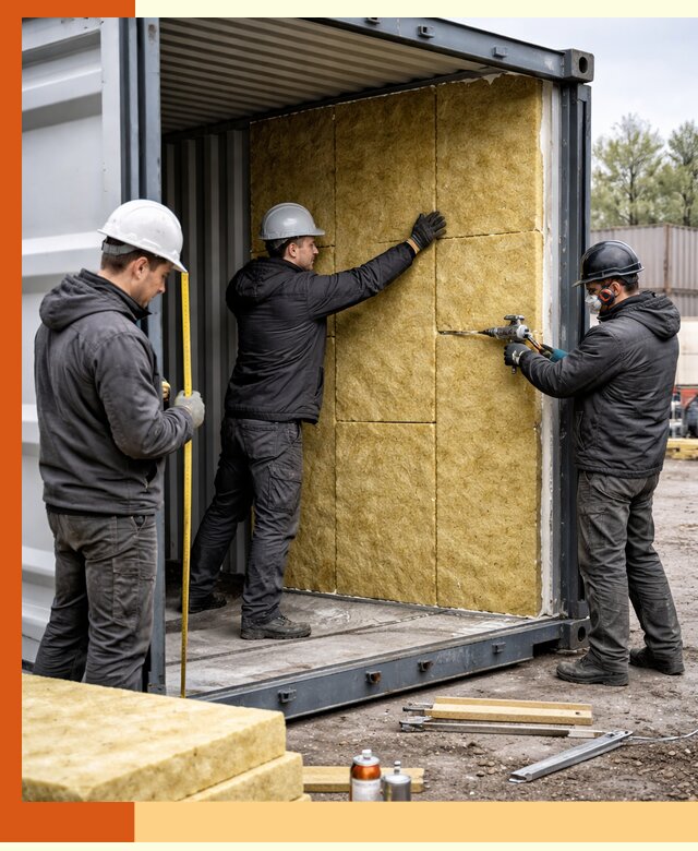 Утепление морского контейнера в Искитиме: надежная теплоизоляция и защита