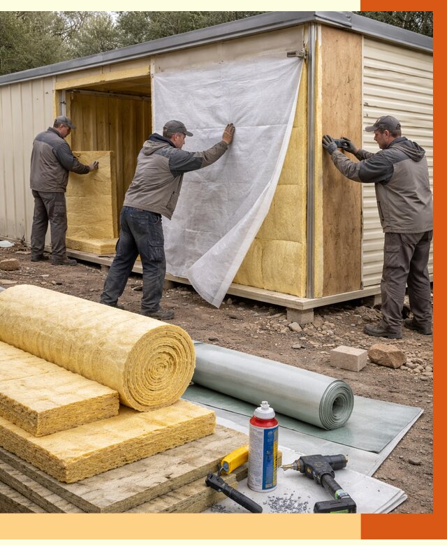 Утепление строительной бытовки в Искитиме от 12740 руб. под ключ | ТепломастерСкм