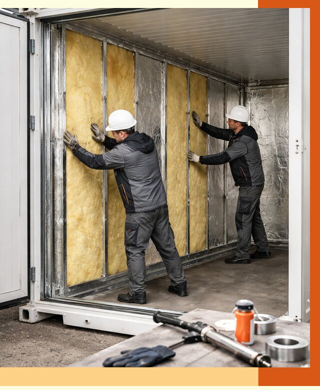 Утепление рефрижераторного контейнера в Искитиме от 45864 руб./м² | ТепломастерСкм