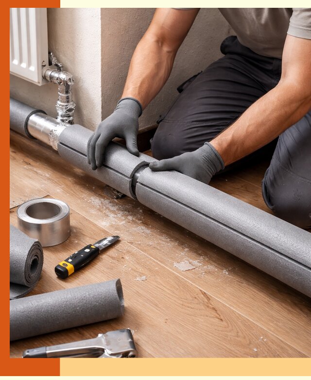 Утепление труб отопления в Искитиме: теплоизоляция и защита сети