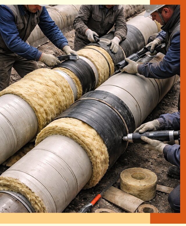 Утепление трубопровода в Искитиме под ключ от 1886 руб. — надежно и выгодно | ТепломастерСкм