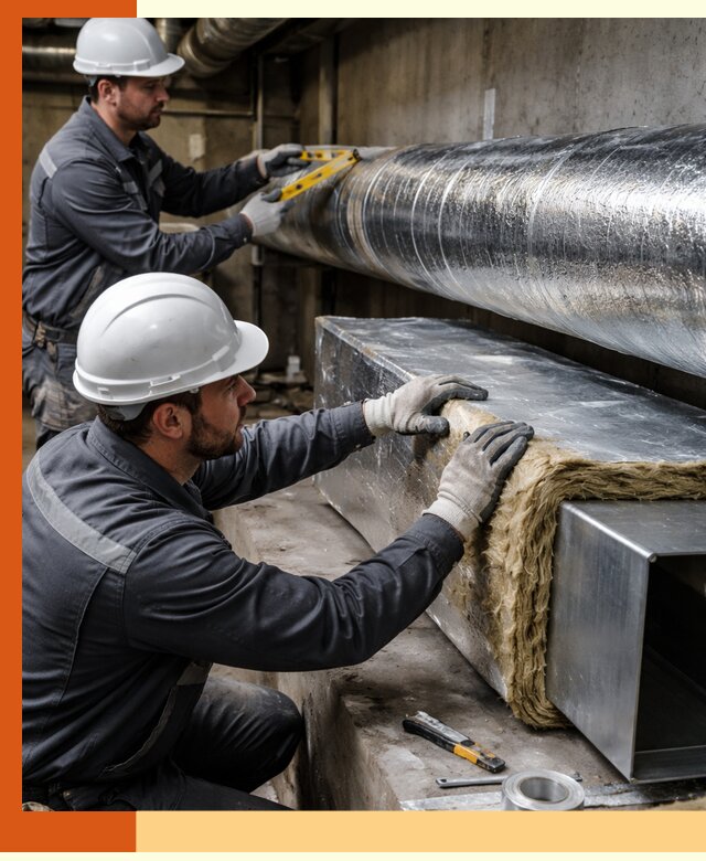 Профессиональное утепление воздуховодов и теплоизоляция в Искитиме