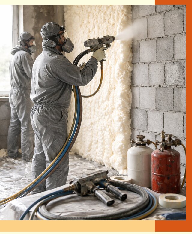 Утепление блочной стены ППУ в Искитиме от 4332 руб./м² — ТепломастерСкм