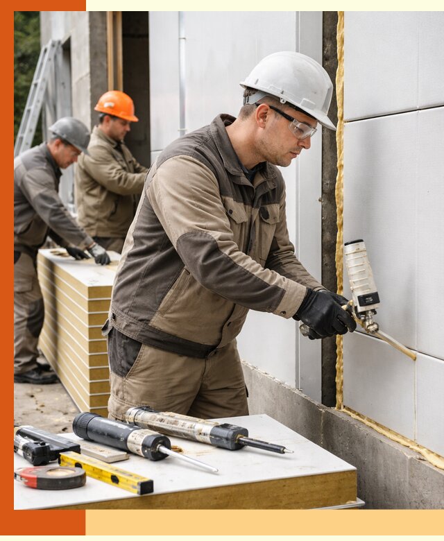 Утепление сэндвич-панелей пенополиуретаном в Искитиме