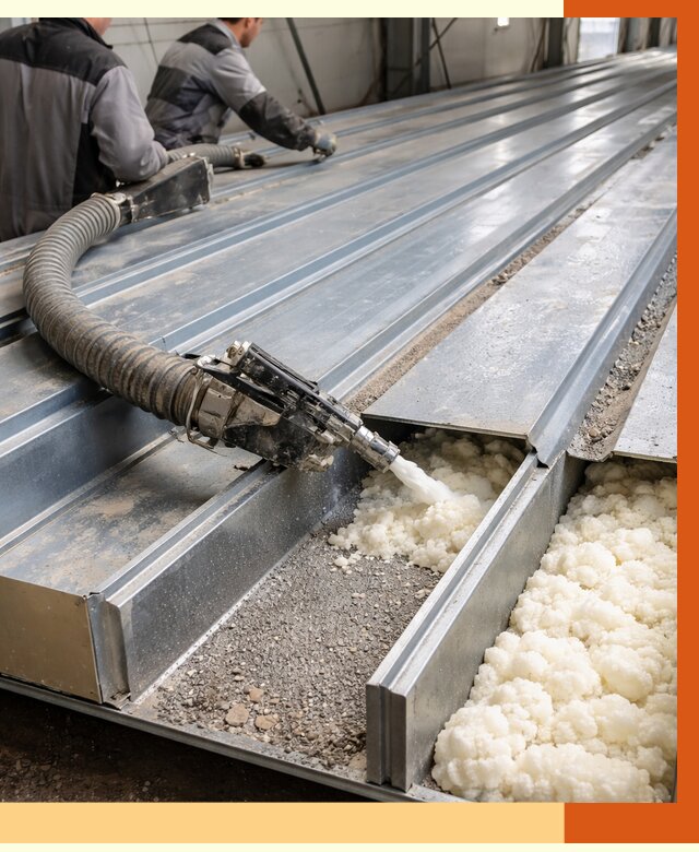 Заполнение пустот кровельных панелей в Искитиме от 7338 руб. под ключ | ТепломастерСкм