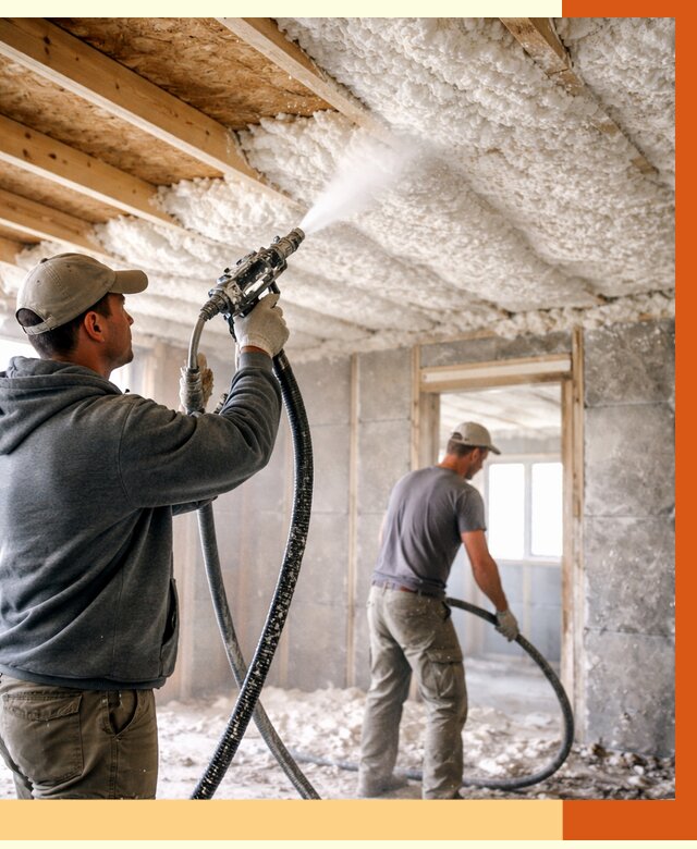 Утепление пеноизолом в Искитиме от 1631 руб./м2 под ключ | ТепломастерСкм