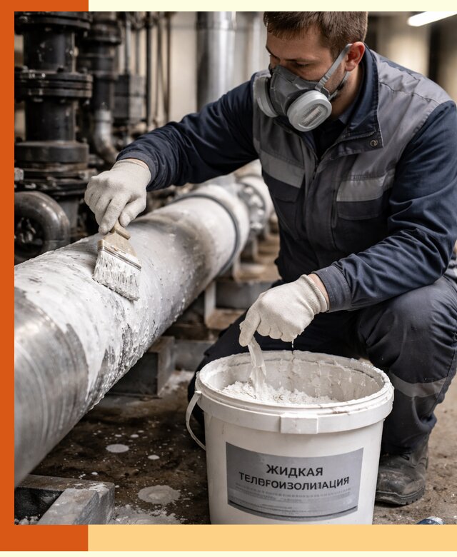 Утепление оборудования жидкой теплоизоляцией в Искитиме