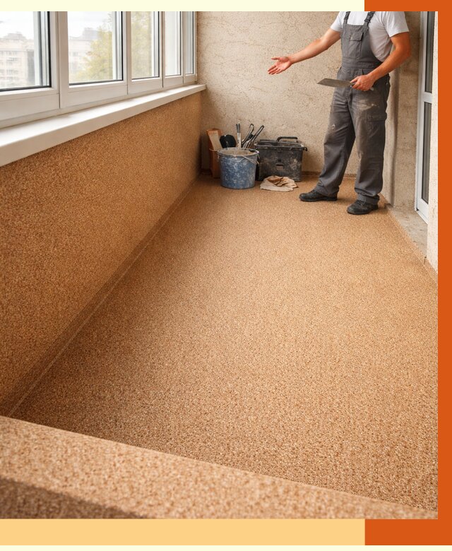 Утепление балкона жидкой пробкой в Искитиме от 3720 руб/м² под ключ | ТепломастерСкм