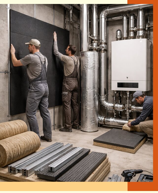 Шумоизоляция котельной в Искитиме от 6625 руб. под ключ | Профессиональная звукоизоляция — ТепломастерСкм