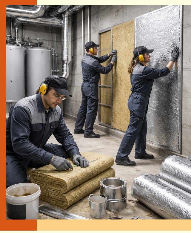 Шумоизоляция котельной в Искитиме: профессиональный монтаж и материалы