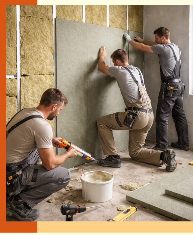 Профессиональная шумоизоляция стен в Искитиме для квартир и домов